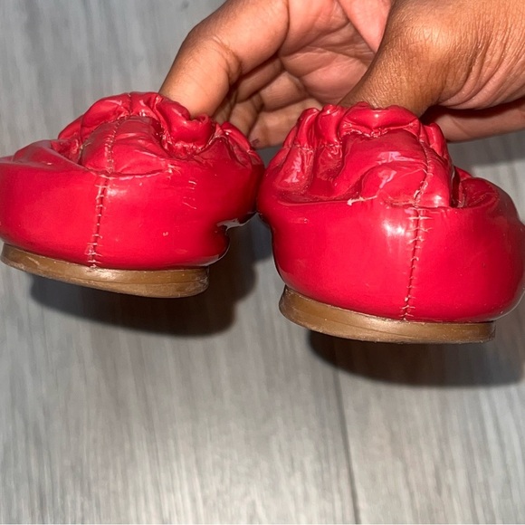 Tory Burch Reva hot Pink patent leather Ballet Flats Size 7 - Picture 7 of 8